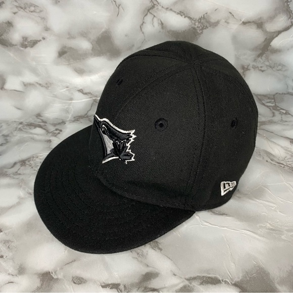Toronto Blue Jays Hat Cap Fitted Boys 6 3/8 Black MLB Baseball New Era Kids - Picture 2 of 8